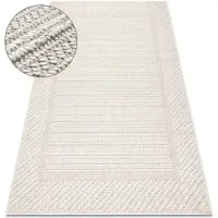 Rugsx Tapis JERSEY 19261 beige - Cadre, structurelles, boucle BOHO 80x150 cm