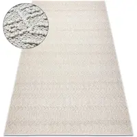 Rugsx Tapis JERSEY 19243 crème - Chevron, structurelles, boucle BOHO 60x100 cm