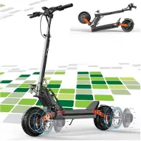 JOYOR S8S - Trottinette électrique - Deux moteurs 1200W - batterie 48V 26Ah - Max 55km/h - Autonomie 75km -10'' pneus - Noir