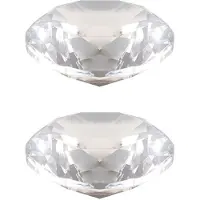 Typecat 2pièces 80 mm K9 Cristal Diamant Presse-Papier Décoratif Arc-en-Ciel Fabricant Prisme Verre Diamants Salle de Mariage Décorations de Bureau A