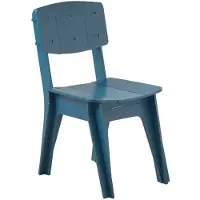 SoBuy Chaise Design en Bois Confortable, Bleu