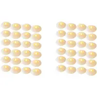 Semoic Lot de 48 Bougies LED Flottantes Sans Flamme, 200 Heures D'Autonomie, Blanches, à Piles, Étanches, pour Vases Cylindriques