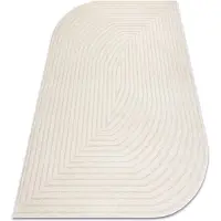 Rugsx Tapis crème DUNE 8051 SHAPE – Géométrique, lignes, structure, forme irrégulière 200x290 cm