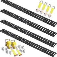 OEM Kit de Rails D'ancrage - - 5 Pièces - Capacité 907 kg - Pour Motos - Noir