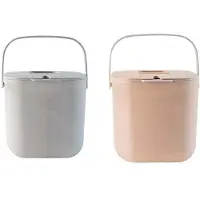 Typecat Lot de 2 bacs à compost avec couvercle pour les déchets organiques quotidiens dans la cuisine