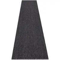 Rugsx Tapis, tapis de couloir SIZAL SION A5165A Mélange tissé à plat noir 60x300 cm