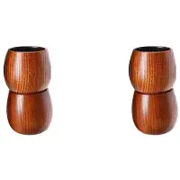 Semoic Verre Boston en Bois Carbonisé, Gobelet Boston en Bois, Verres à Whisky à L'Ancienne, Lot de 4