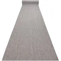 Rugsx Le tapis de couloir SIZAL SION Mélange tissé à plat gris 70cm 70x160 cm