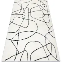 Rugsx Tapis moderne MODE 8522 abstraction crème / noir 80x150 cm