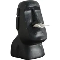 Torribaly Statue en pierre de l'île de Pâques, boîte à serviettes en papier, décoration de la maison, style rétro