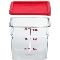 Cambro Contenant alimentaire Camsquare 6SFSCW135 de 6 pintes en polycarbonate