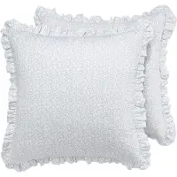 Laura Ashley HOME - Euro Sham Set Smooth Cotton Shams avec fermeture enveloppe Lightweight & lgant dcor (Chloe Blue 2 Piece)