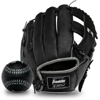 Franklin Sports Tee Ball Glove - Right-Righted Youth Fielding Glove - MLB Synthetic Leather Baseball Glove - Ready to Play Glove (RTP) - 9,5 pouc