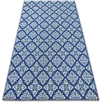 Rugsx Tapis EN CORDE SIZAL COLOR 19246/699 Fleurs Bleu 120x170 cm