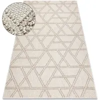 Rugsx Tapis JERSEY 19241 beige - Losangos, géométrique structurelles, boucle BOHO 180x270 cm