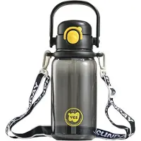 Semoic Bouteille d'eau grande capacité 1000 ml avec paille
