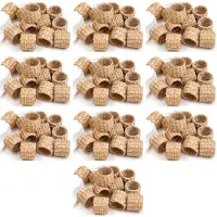 Spactz Lot de 120 ronds de serviette en jacinthe d'eau - Rustique pour anniversaire, décoration de table de dîner