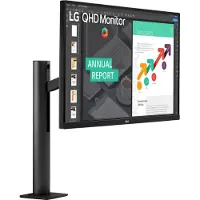 LG 27QN880-B Moniteur IPS 27 pouces FreeSync avec Ergo Stand – QHD 2560x1440, HDR10, USB-C 65W, 75 Hz, 178