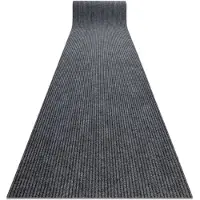Rugsx Paillasson antidérapant pour les mètres courants GIN 2126 Liverpool extérieur, intérieur, sur caoutchouc - gris 200 cm 200x210 cm