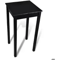 Helloshop26 Table haute mange debout bar bistrot noir MDF 107 cm 0902116