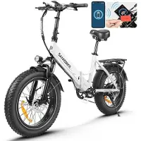 Samebike Vélo Électrique - - LOTDM200-II-FT-WH - 48V 13Ah - Autonomie 60-120 km - Pliant
