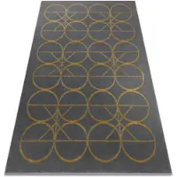 Rugsx Tapis EMERALD exclusif 1010 glamour, élégant cercles gris / or 120x170 cm