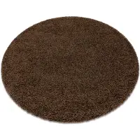 Rugsx Tapis SOFFI Cercle shaggy 5cm marron cercle 100 cm