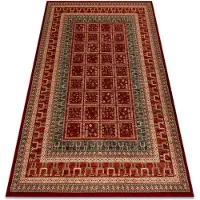 Rugsx Tapis en laine KASHQAI 4349 300 oriental, cadre terre cuite / vert 200x300 cm
