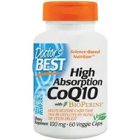 Doctors Best CoQ10 à haute absorption avec BioPerine, 100mg - 60 vcaps
