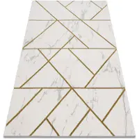 Rugsx Tapis EMERALD exclusif 1012 glamour, élégant géométrique, marbre crème / or 180x270 cm