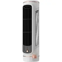 Semoic Refroidisseur D'Air de Bureau avec Ventilateur Tour Sans Pales, Ventilateur de Bureau Silencieux et Portable, Usage Intérieur et Domestique Blanc