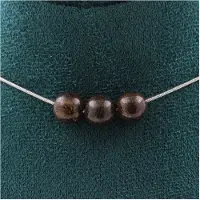 Bijoux Pierres et Minéraux. Collier 3 perles Bronzite 8 mm. Chaine en acier inoxydable Collier femmes, hommes. Taille personnalisable.