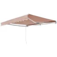 OEM Auvent Rétractable Manuel--Pare Soleil Extérieur-Pour Patio en Polyester Résistant à L'eau-avec Manivelle Pour Balcon Arrière