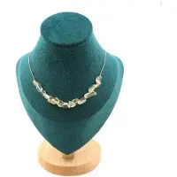 Bijoux Pierres et Minéraux. Collier 15 perles Citrine du Brésil. Chaine en acier inoxydable Collier femmes, hommes. Taille personnalisable.