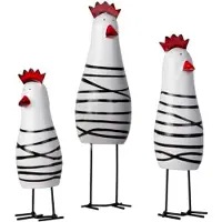 Exogio Jolies Figurines SculptéEs en Bois de Poulet pour la DéCoration , Cuisine Coq, DéCorations Salon