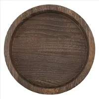 Typecat Lot de 2 supports de bougies rustiques en bois - Petit plateau décoratif pour bougies piliers