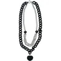 Folli Follie 4n0t096km Necklace Noir Femme