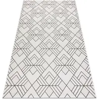 Rugsx Tapis SIZAL FLAT 48731960 Carrés Losanges, geometrico crème / gris 200x290 cm