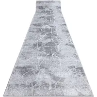 Rugsx Tapis de couloir Structural MEFE 2783 Marbre deux niveaux de molleton gris 120 cm 120x850 cm
