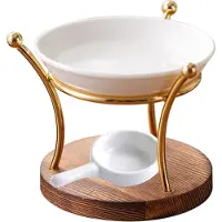 Typecat Lampe, poêle, brûleur d'huiles essentielles, diffuseur en céramique, décoration en fer, support de four, bureau, cire fondue, cheminée