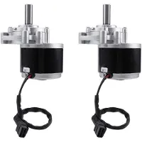 Wella 2X Moteur à Brosse Basse Vitesse 250 W 24 V 75 Tr/Min, Arbre Long de 44 mm, Diamètre de L'Arbre 17 mm, Moteur Brossé à Engrenage CC Utilisé Par