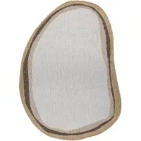Rugsx Tapis en sisal ORGANIC 2125 Calcul écru / naturel – forme irrégulière moderne 160x220 cm