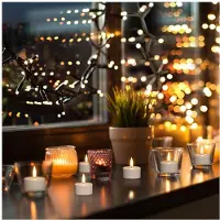 Melitt Bougies Chauffe-Plat Rechargeables, 60 Bougies Rechargeables avec Base de Chargement à Distance, Bougies LED Sans Flamme