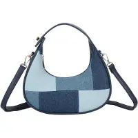 Gallantry Paris Gallantry, sac à main pour femme en denim patchwork avec bandoulière, bleu
