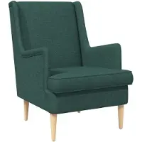 vidaXL fauteuil Vert foncé tissu