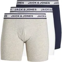 Jack & Jones Solid Plus Size Boxers 3 Units Blanc 4XL Homme