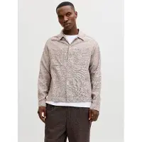 Jack & Jones Chemise beige / noir / blanc