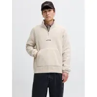 Jack & Jones Soho Half Zip Sweatshirt Beige S Homme