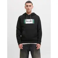 Jack & Jones Sweat-shirt 'JJHayato' vert / noir / blanc