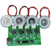 Jojomino 3X DC5V Type-C Humidificateur Kits de Bricolage Brumisateur et Pilote Carte de Circuit Imprimé 4 Brumisateur Film D'Atomisation Feuille